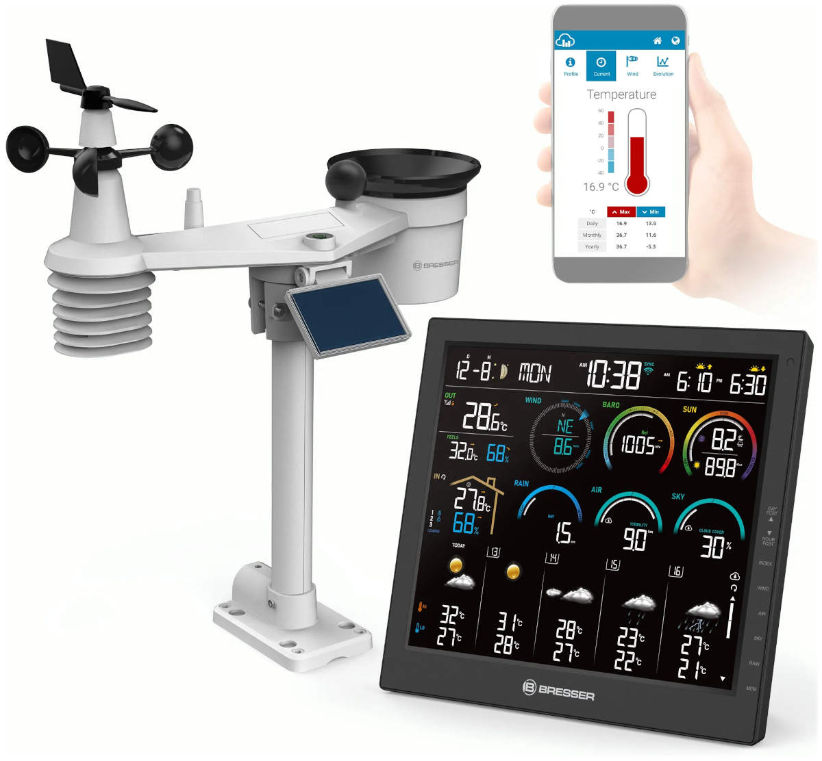 NB-15198+3LR6+1CR203 Station Météo Pro wifi 4CAST 10 pouces avec prévisions et capteur autonome BRESSER
<---Cliquez sur l'image pour agrandir---> NB-15198+3LR6+1CR203 Station Météo Pro wifi 4CAST 10 pouces avec prévisions et capteur autonome BRESSER