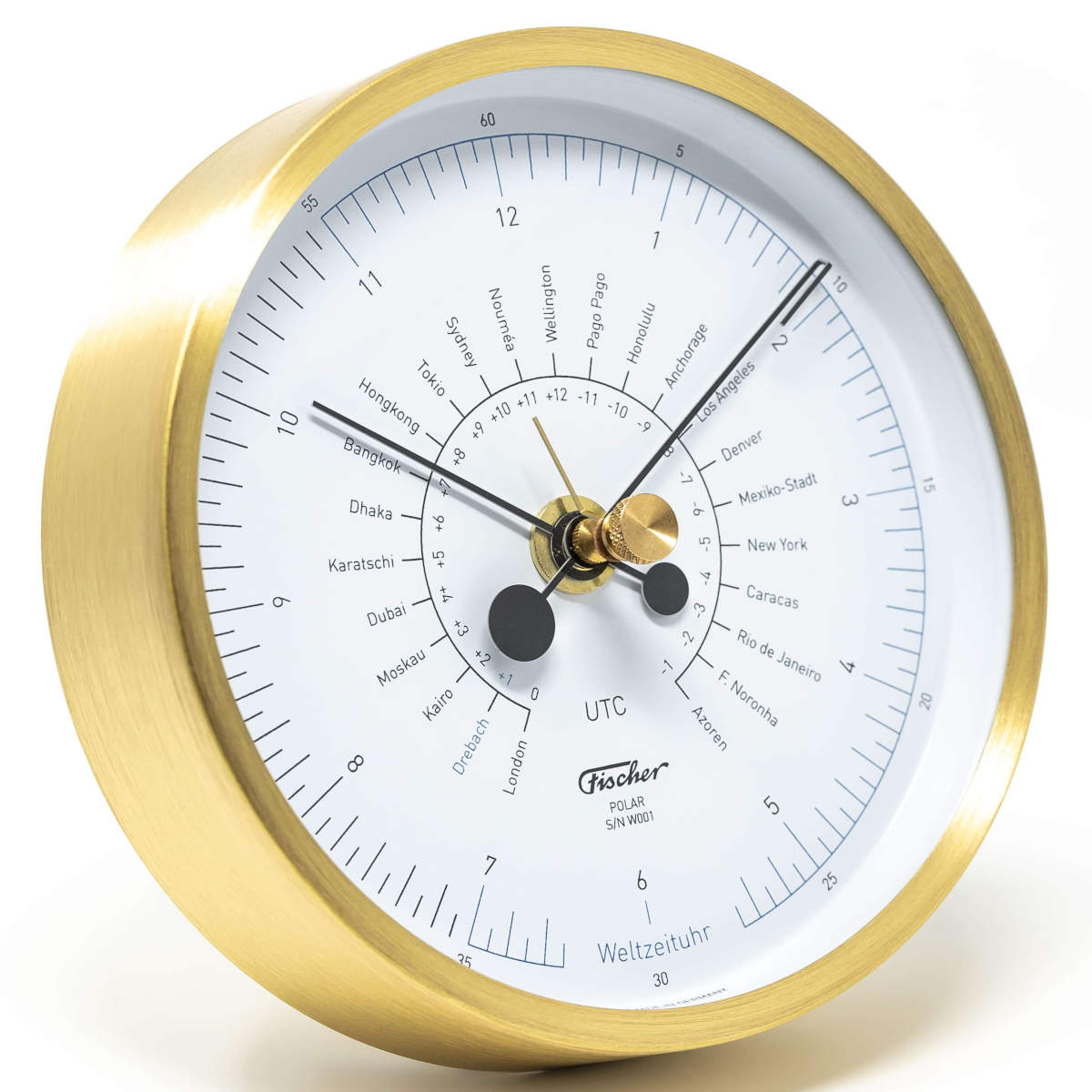 <--- Cliquez pour Agrandir ---> Horloge mondiale Polar 1680 en Laiton Horloge mondiale Polar 1680 en Laiton