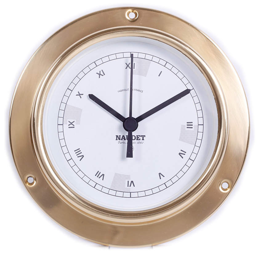 N-2-10-P Horloge marine  quartz, Diam.135mm, silencieuse avec ou sans zone de silence NAUDET