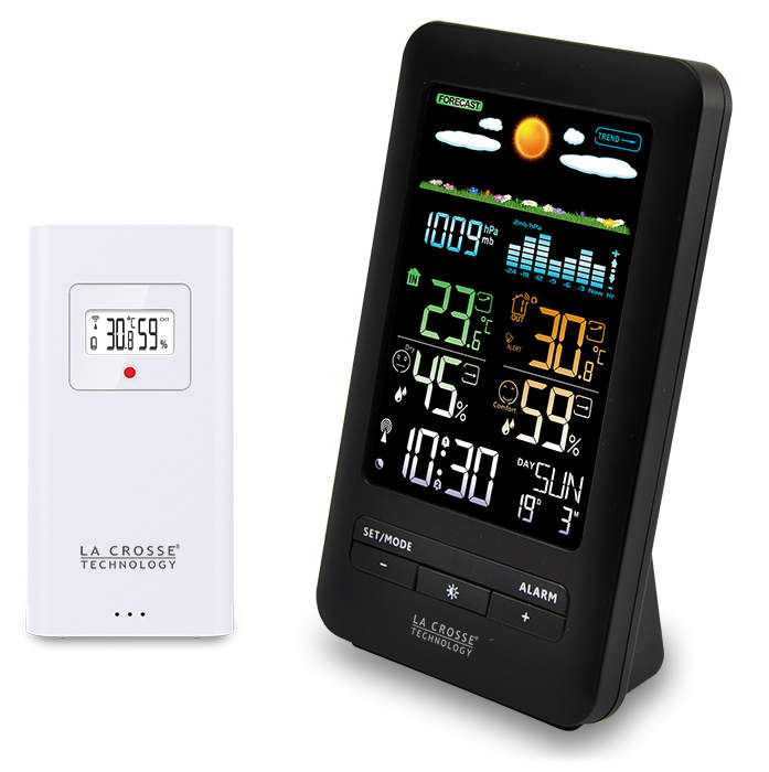 WS6205  Station M�t�o couleur noire avec graphique des pressions LA CROSSE TECHNOLOGY